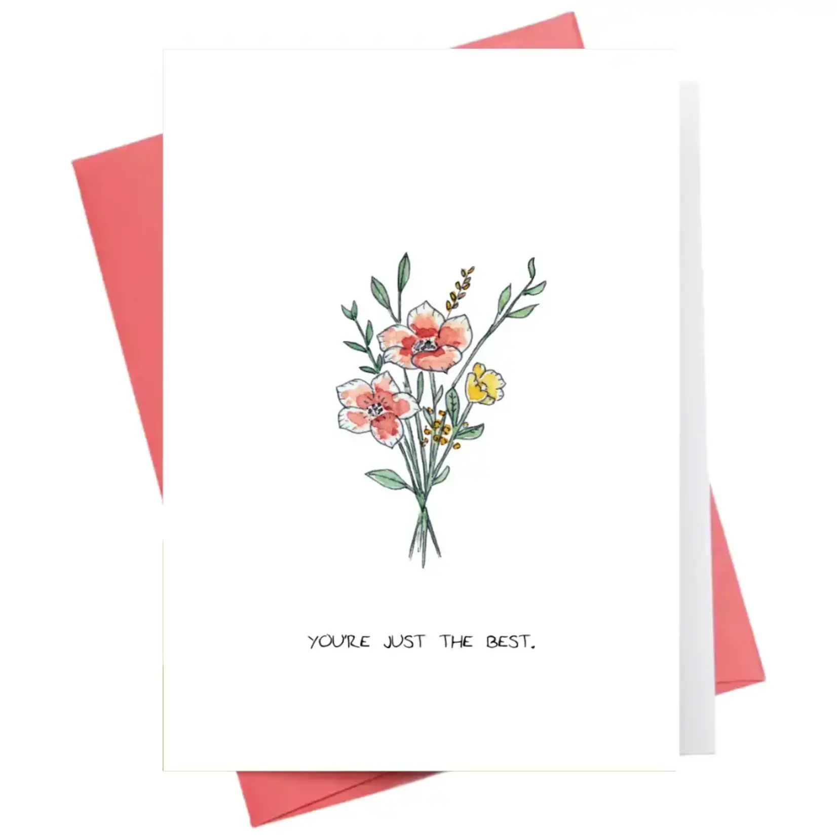 Card, Youre Just the Best Flower Bouquet