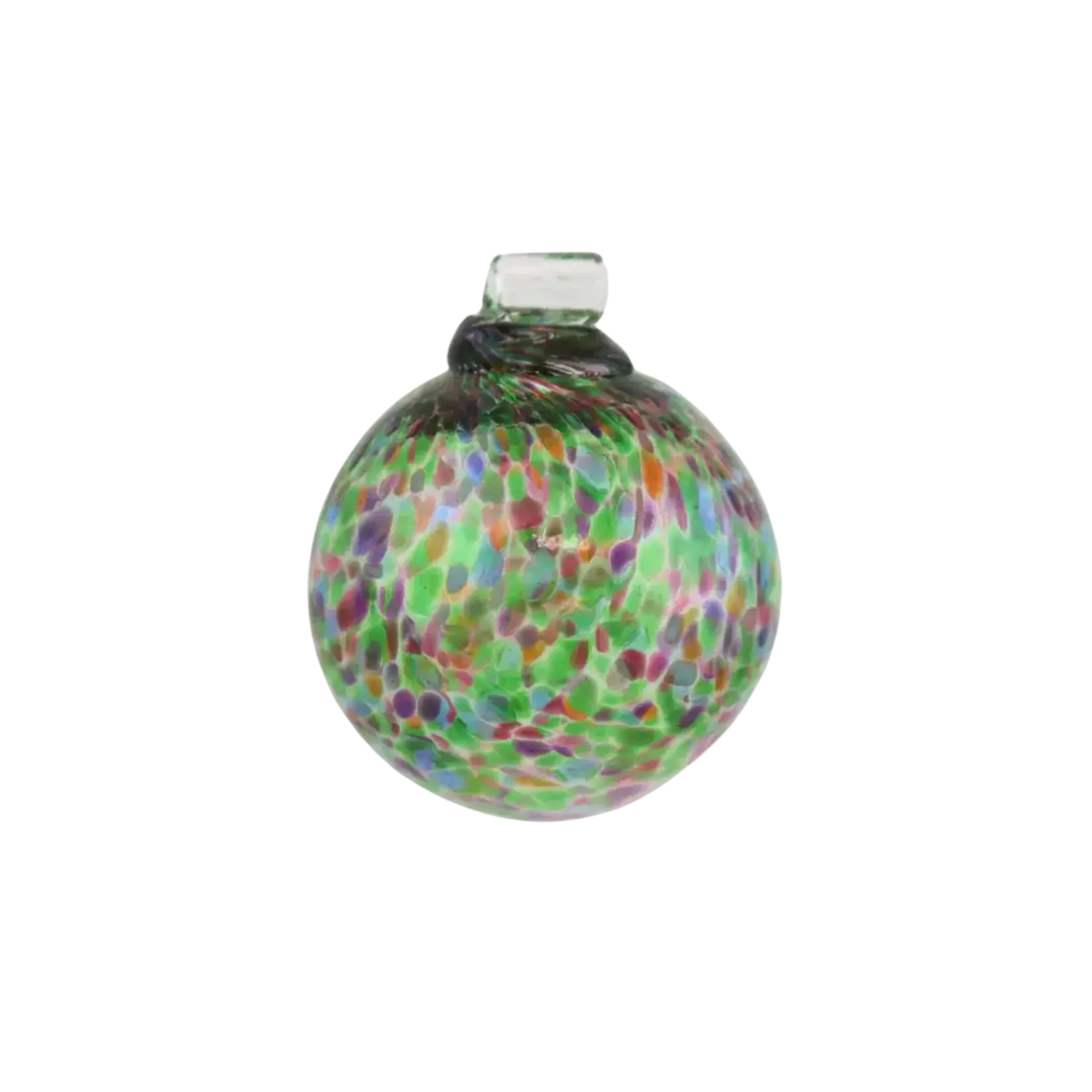 Art Glass, Ornament Calico 2in Garden Multi
