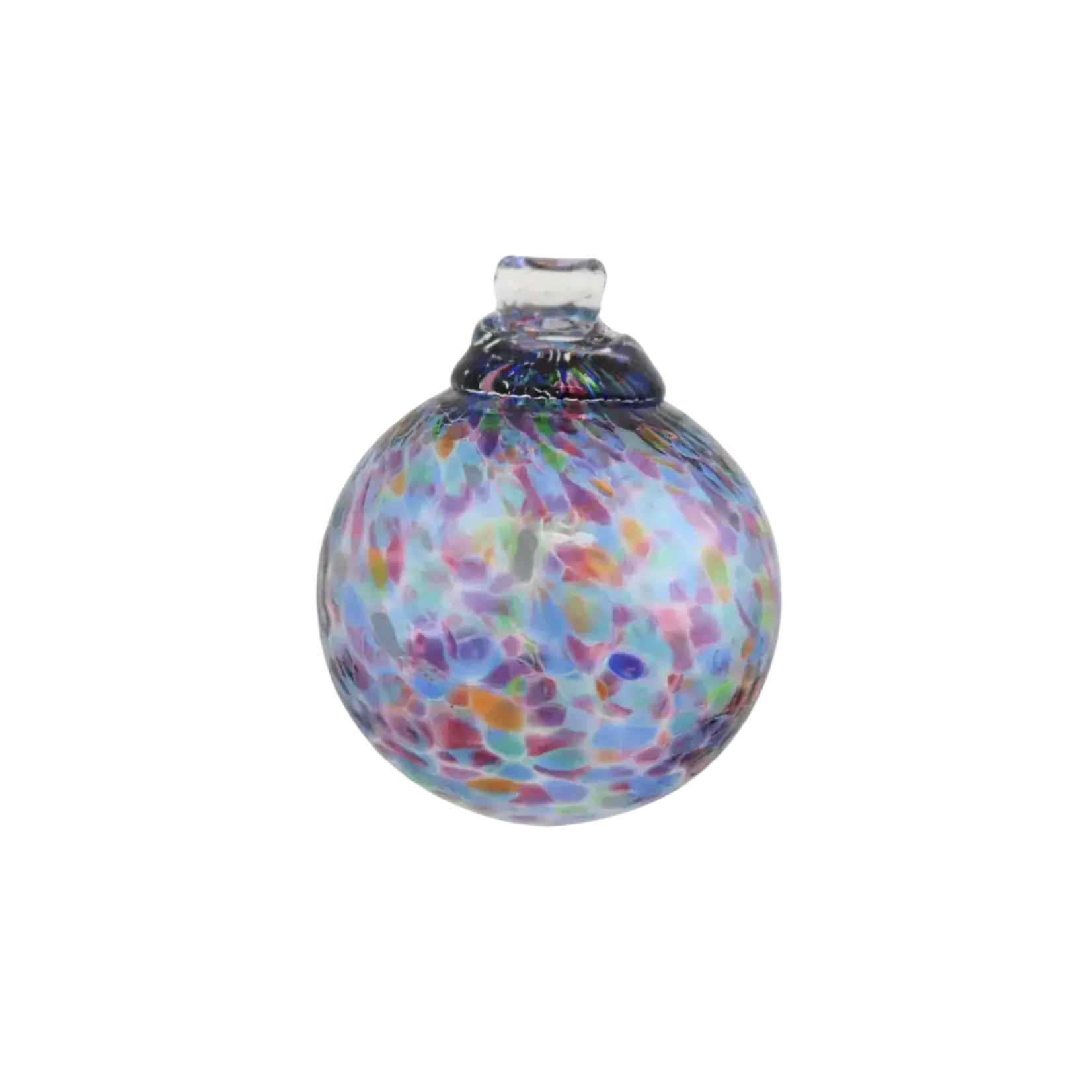 Art Glass, Ornament Calico 2in Classic Multi
