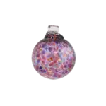 Art Glass, Ornament Calico 2in Berry