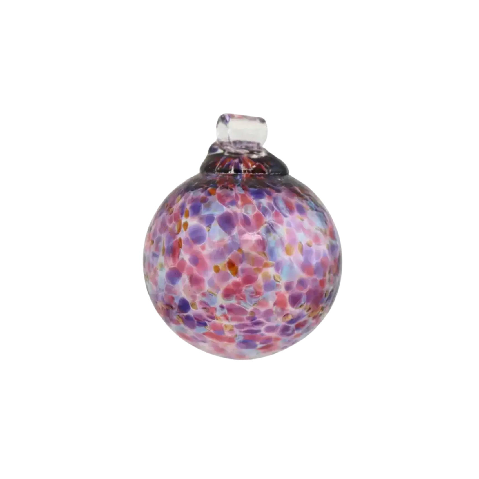 Art Glass, Ornament Calico 2in Berry