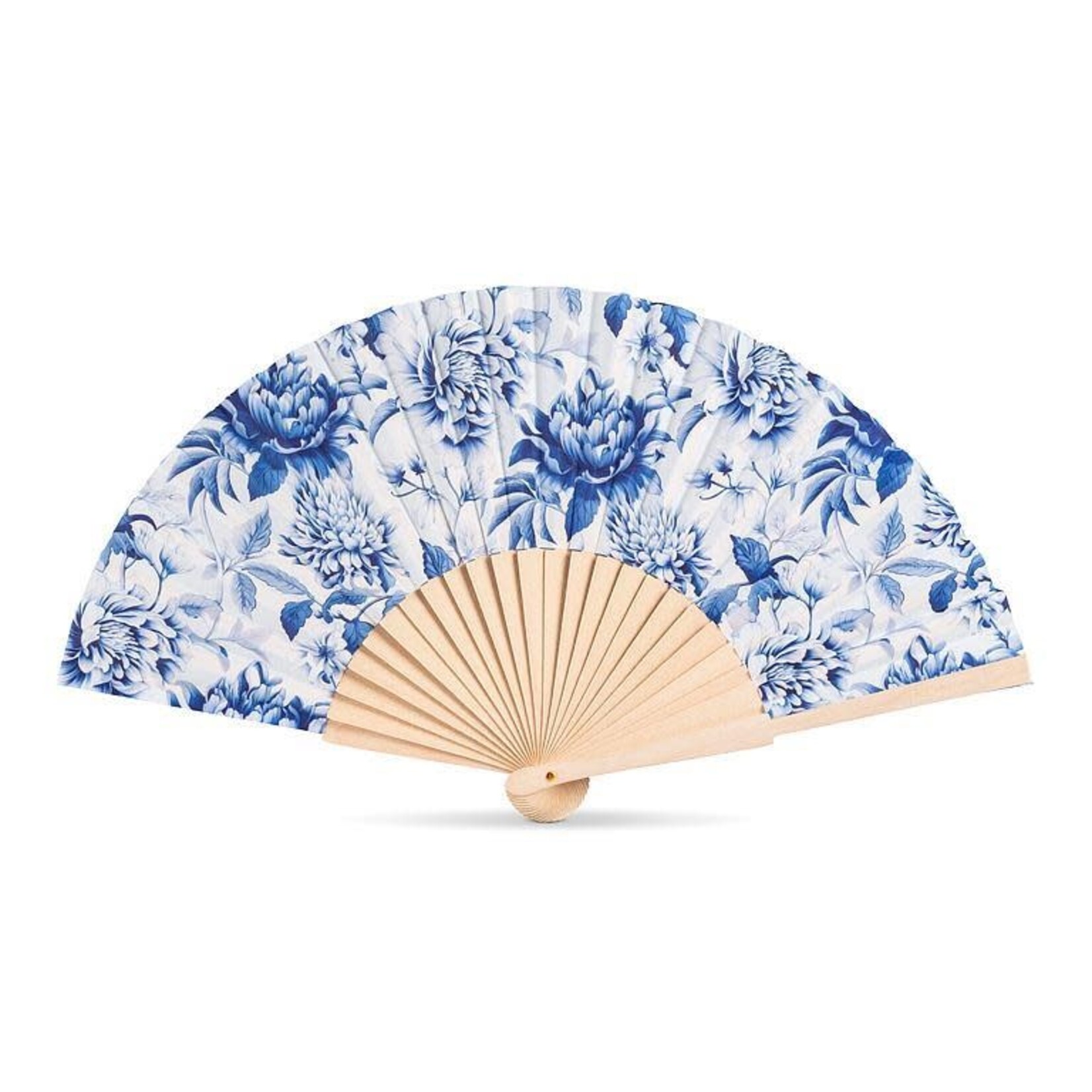 Fan, Blue/White Floral