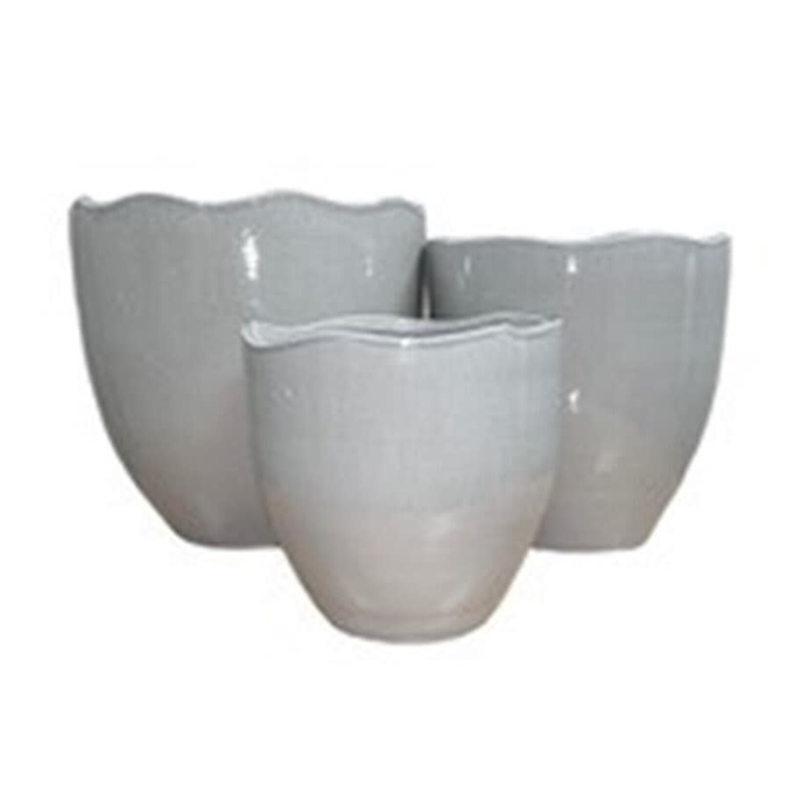 Pot, Wave Grey 10 in