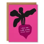 Card, Heart Beet