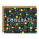 Card, June Congrats Flowers