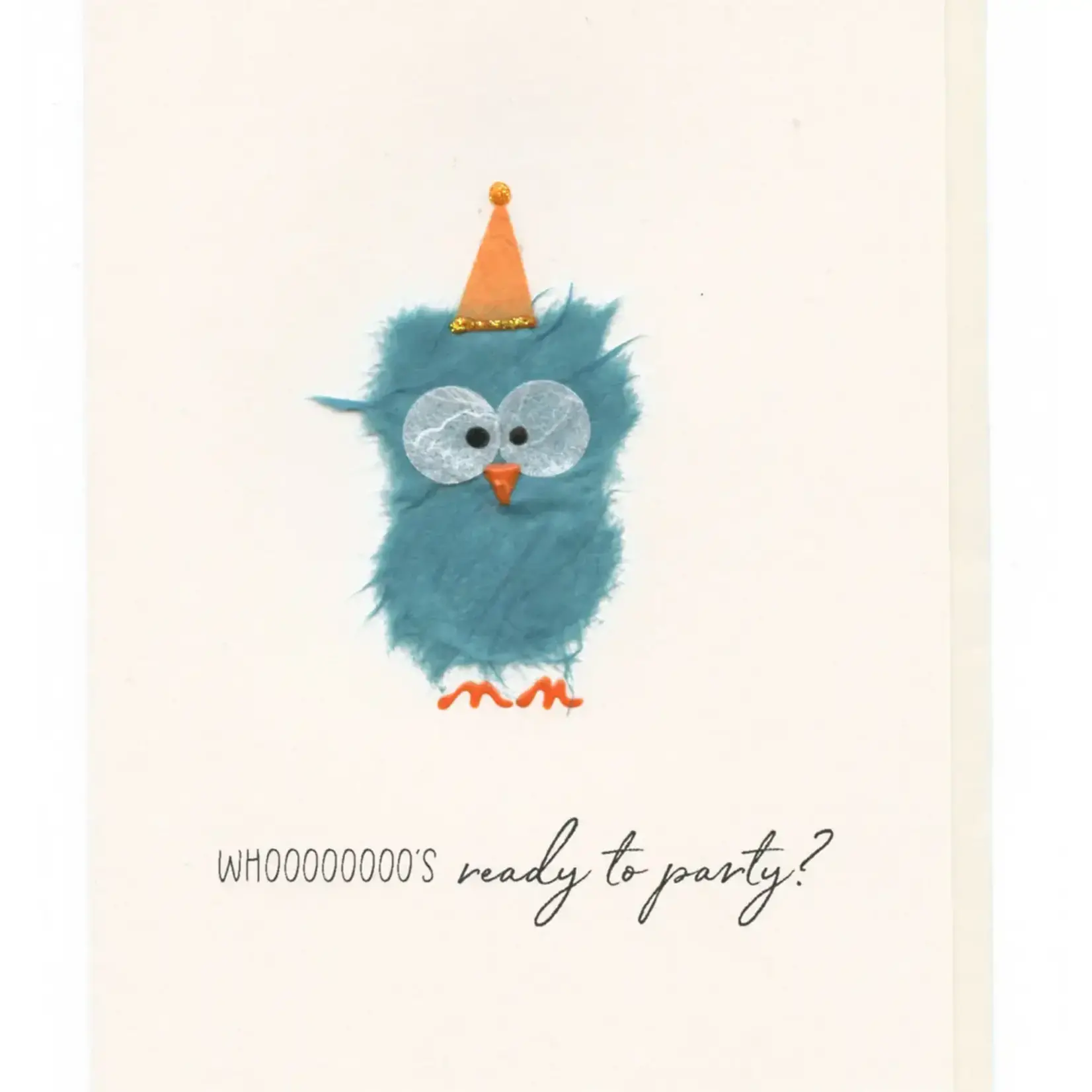 Card, Paper Art Whoooos Ready to Party? Owl