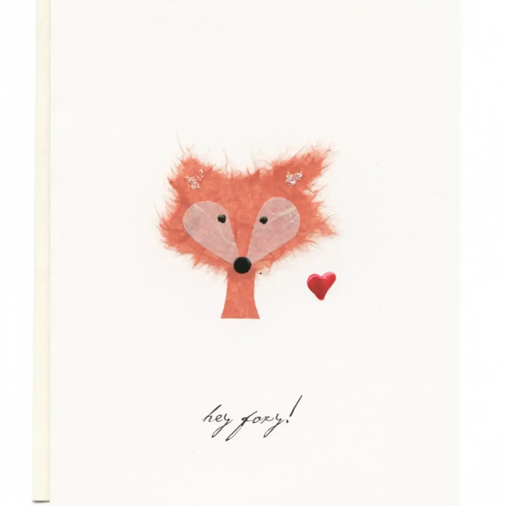 Card, Paper Art Hey Foxy! Fox w/ Heart