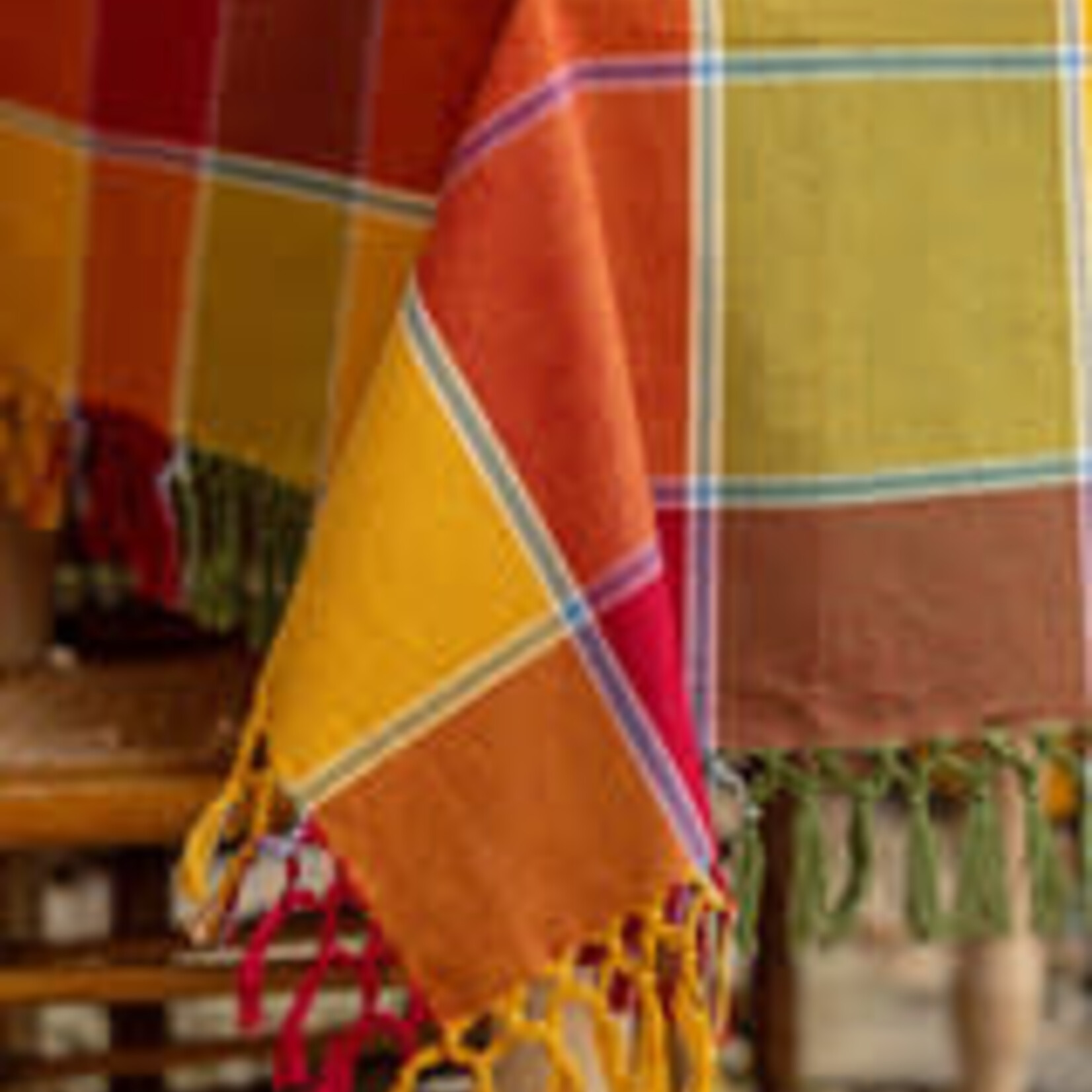 Tablecloth, Colorblock Plaid Multi 54x54