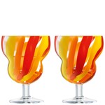 Glass, Folk Wine Orange/Red/Yellow 230ml