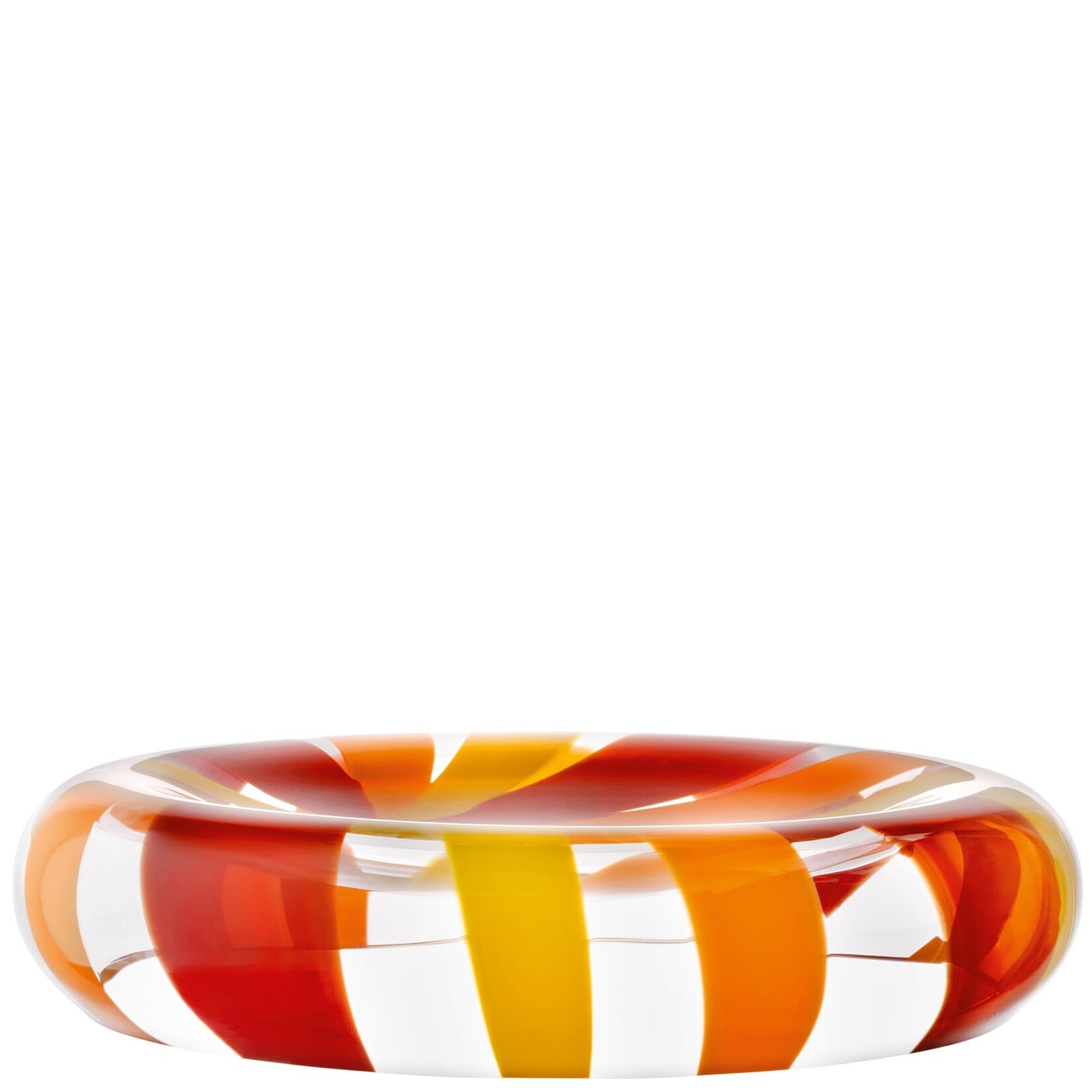 Bowl, Folk Reverse Orange/Red/Yellow 14in