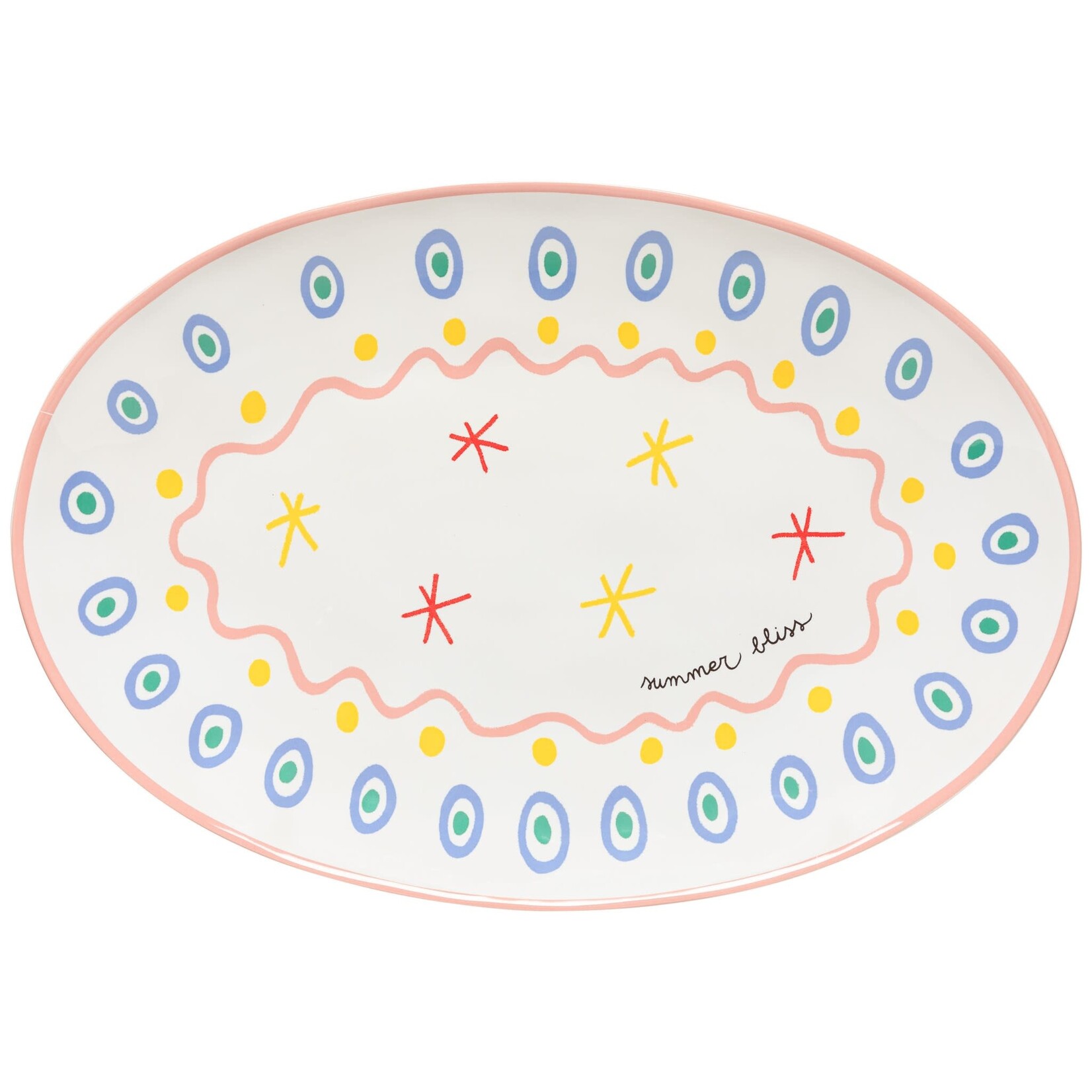 Platter, Oval Summer Bliss 18 in