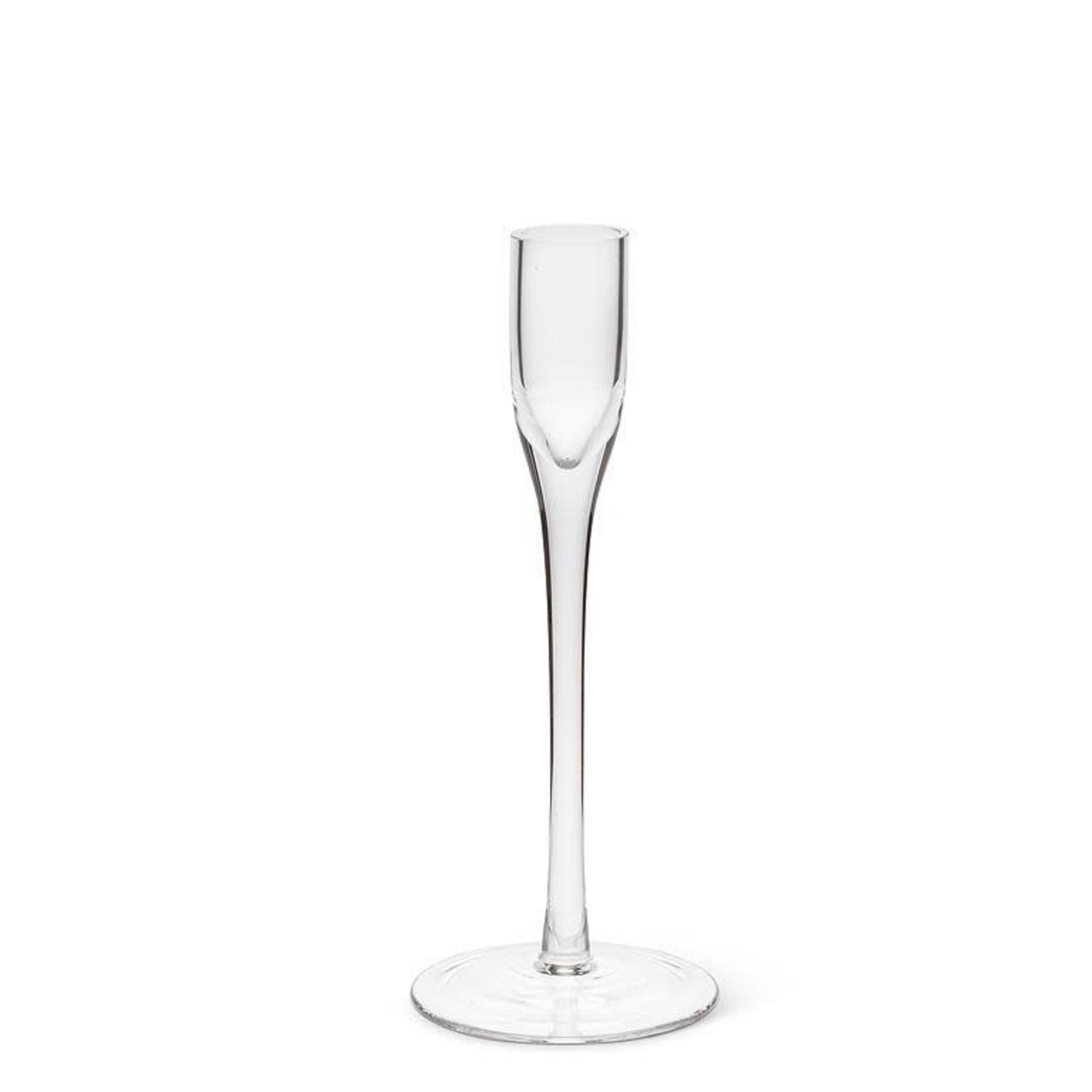 Candle Holder, Taper Glass 8 in