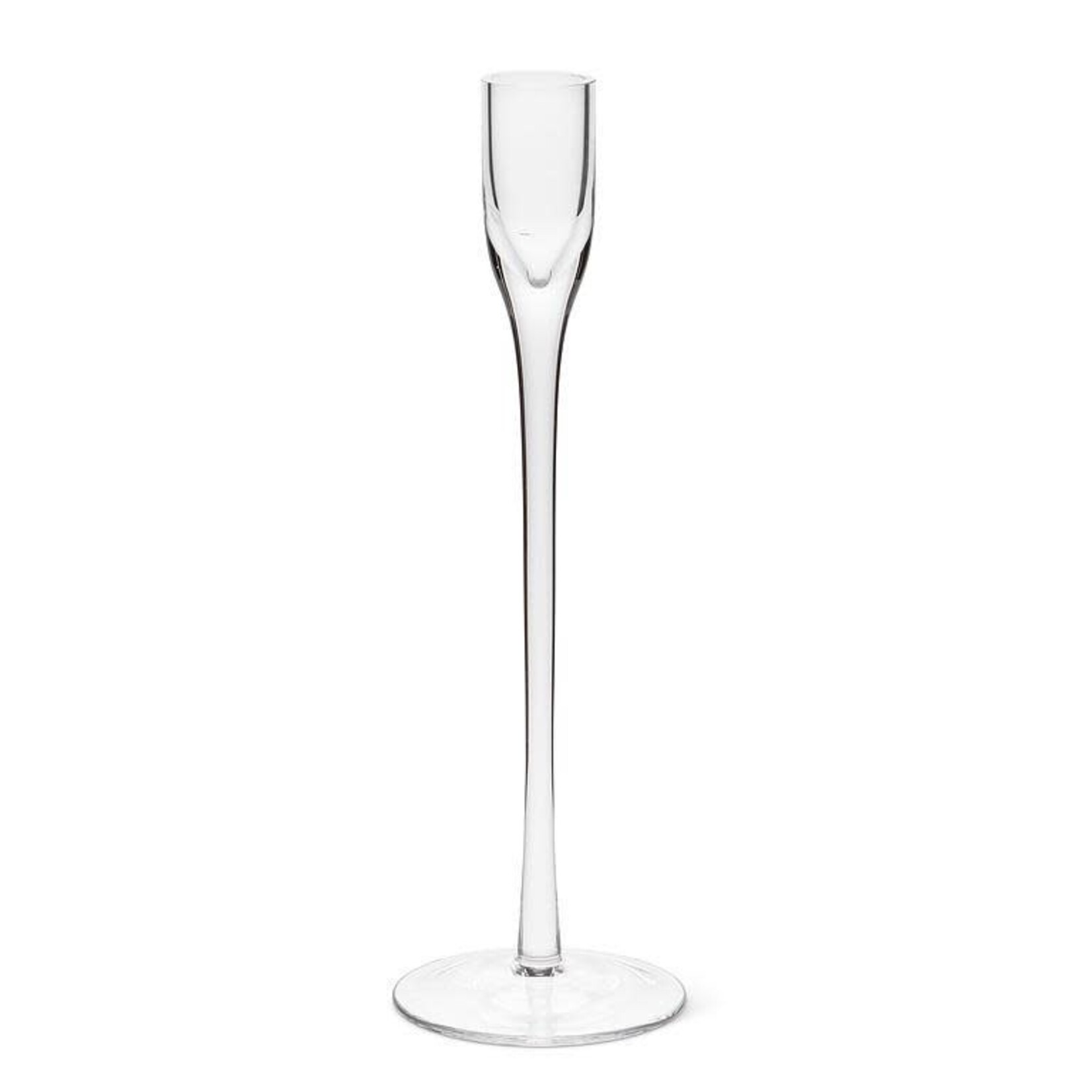 Candle Holder, Taper Glass 10 in