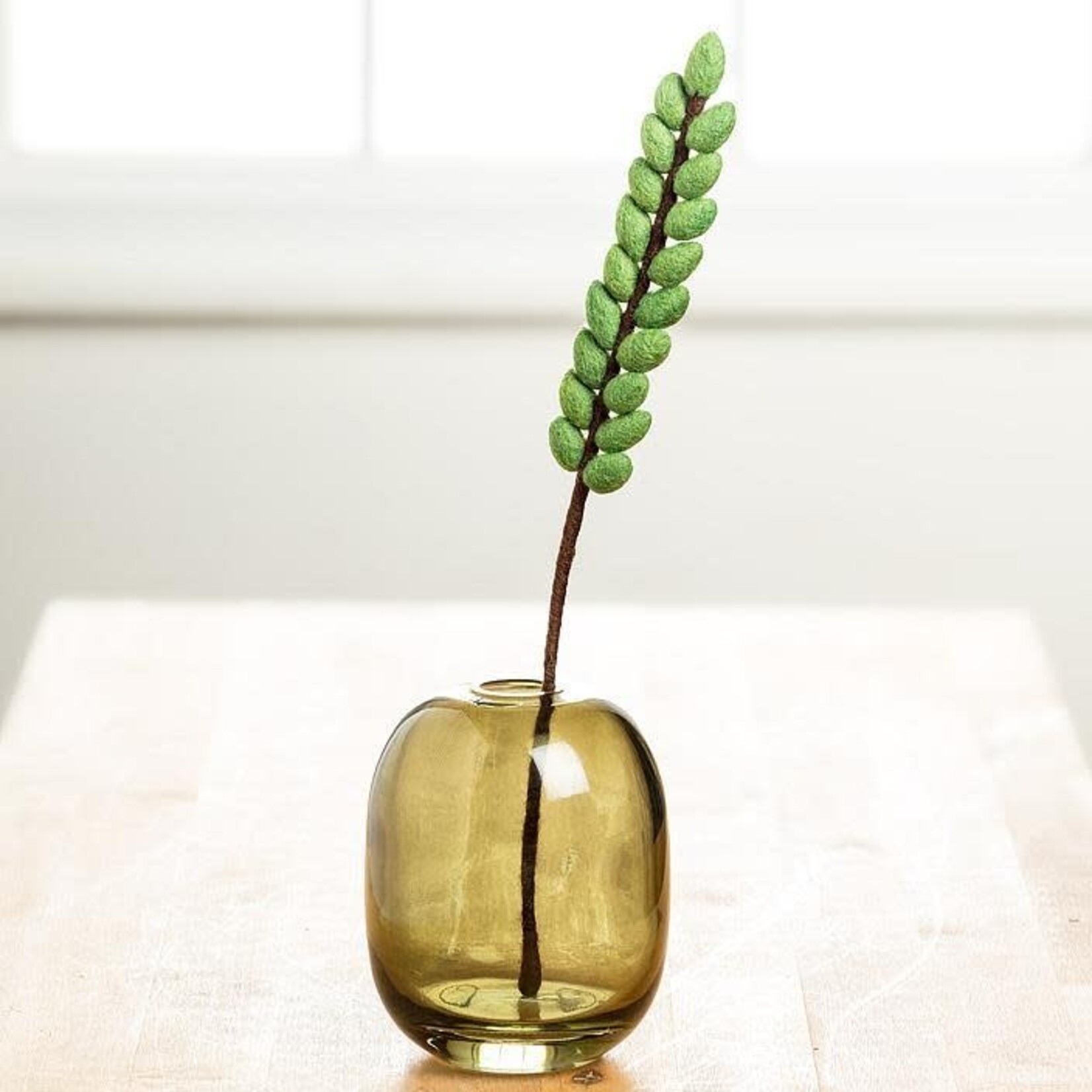 Decorative Stem, Simple Leaf Green 12 in