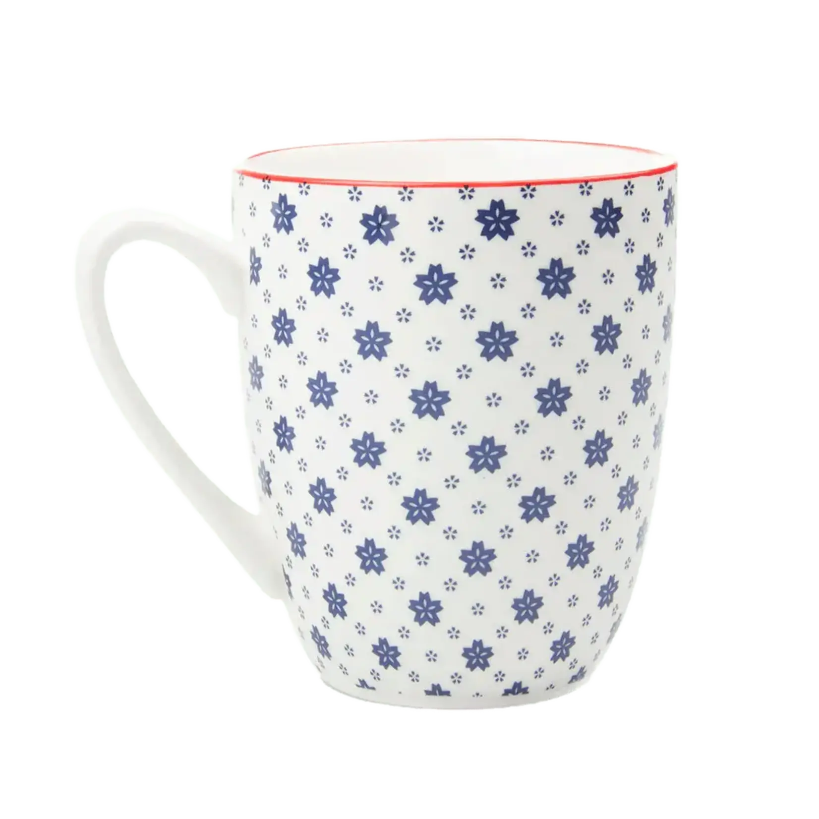 Mug, Porcelain Liberte Blue Stars w/s 4 in