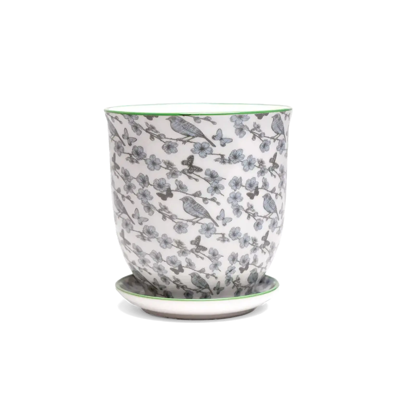 Pot, Liberte w/s 4.25in Blue Flowers