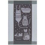Tea Towel, Purr Party Jacquard 18x28 in