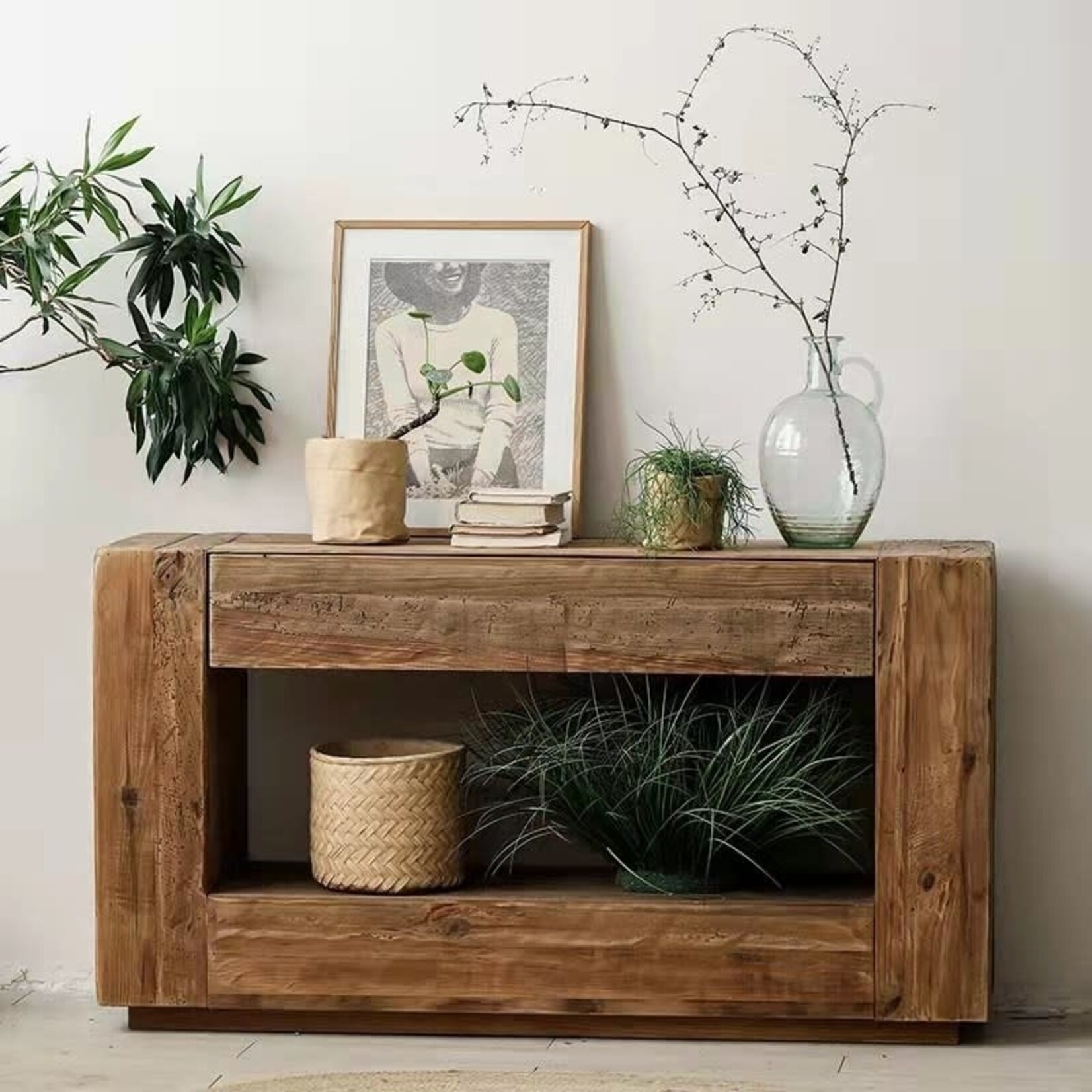 Table, Console Recycled Pine