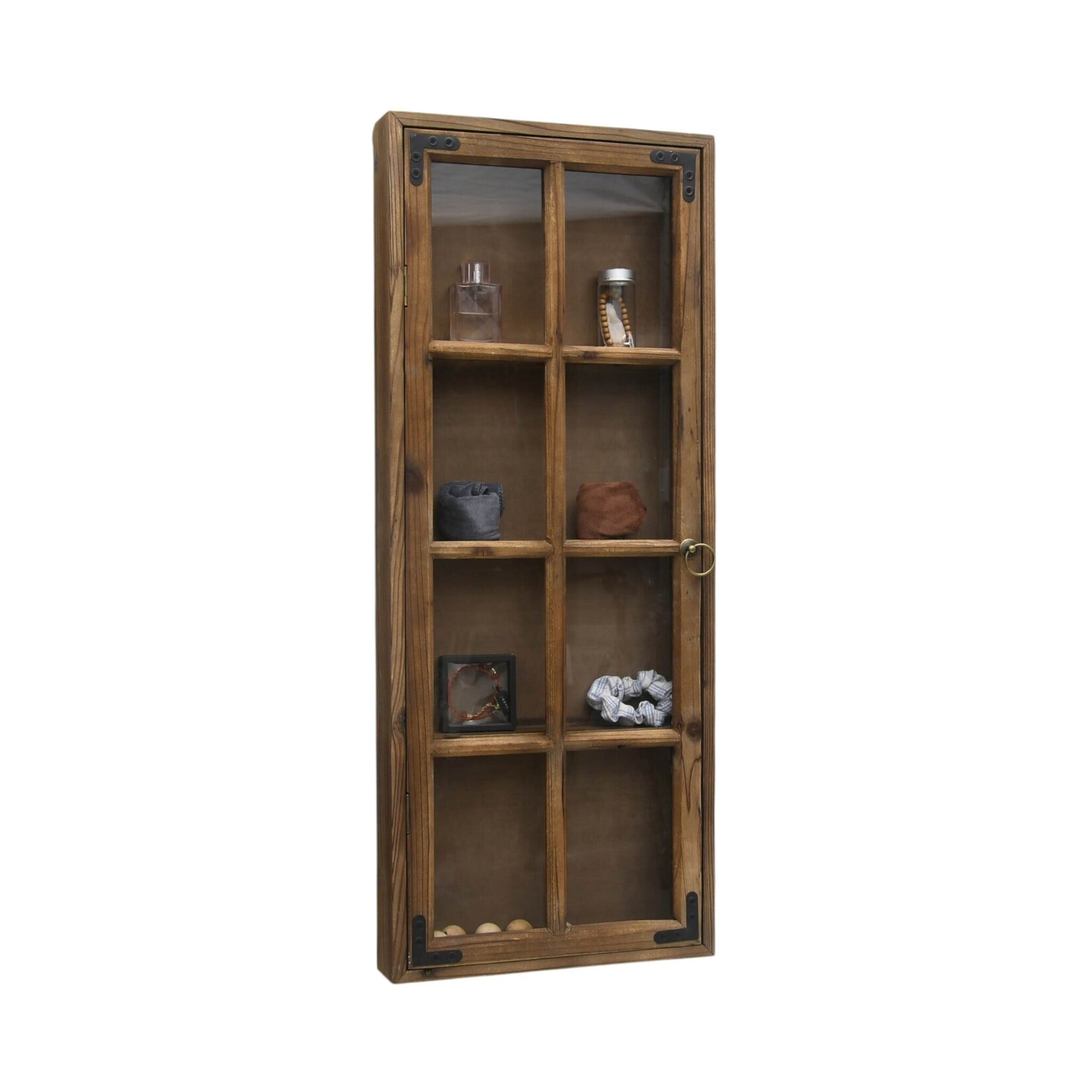 Cabinet, Wall Wooden Brown 40 in