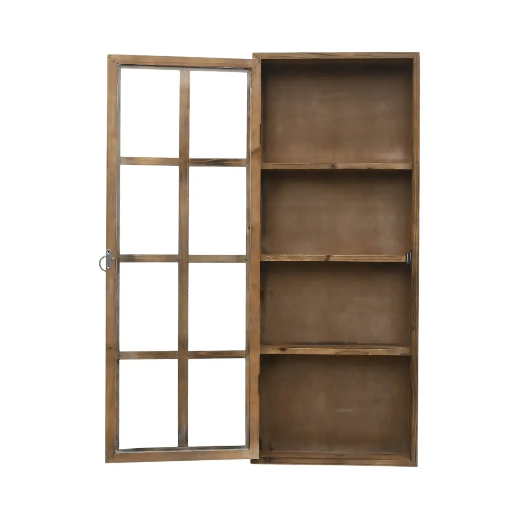 Cabinet, Wall Wooden Brown 40 in