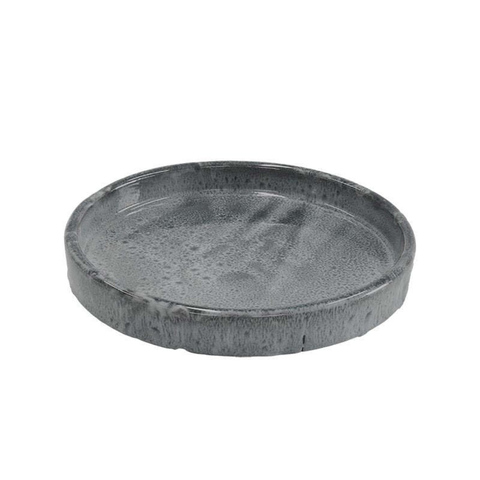 Saucer, Glazed Grey 10 in