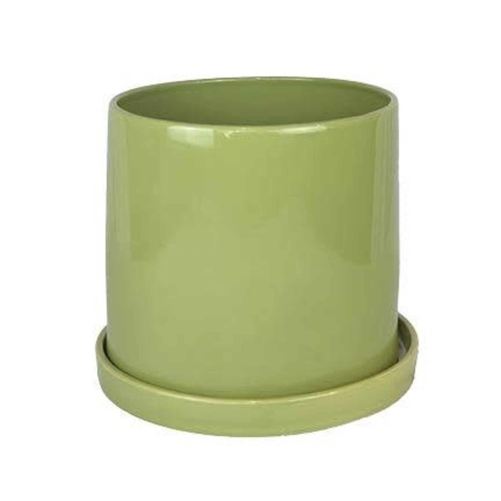 Pot, Capri Green w/ Saucer 11 in