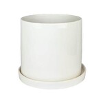 Pot, Capri White w/ Saucer 11 in