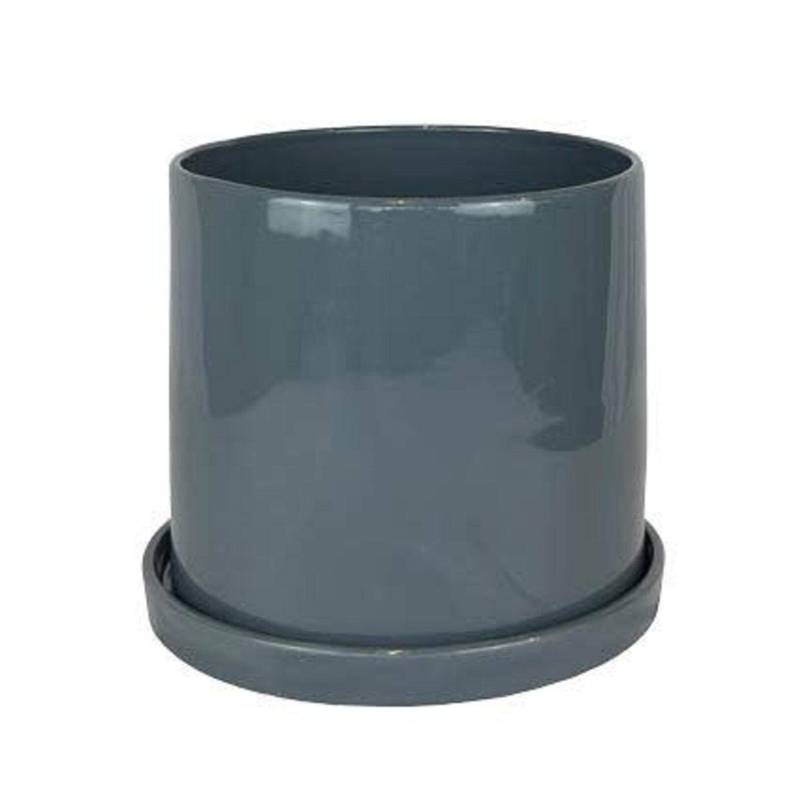 Pot, Capri Grey w/ Saucer 11 in