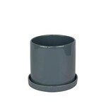Pot, Capri Grey w/ Saucer 9 in