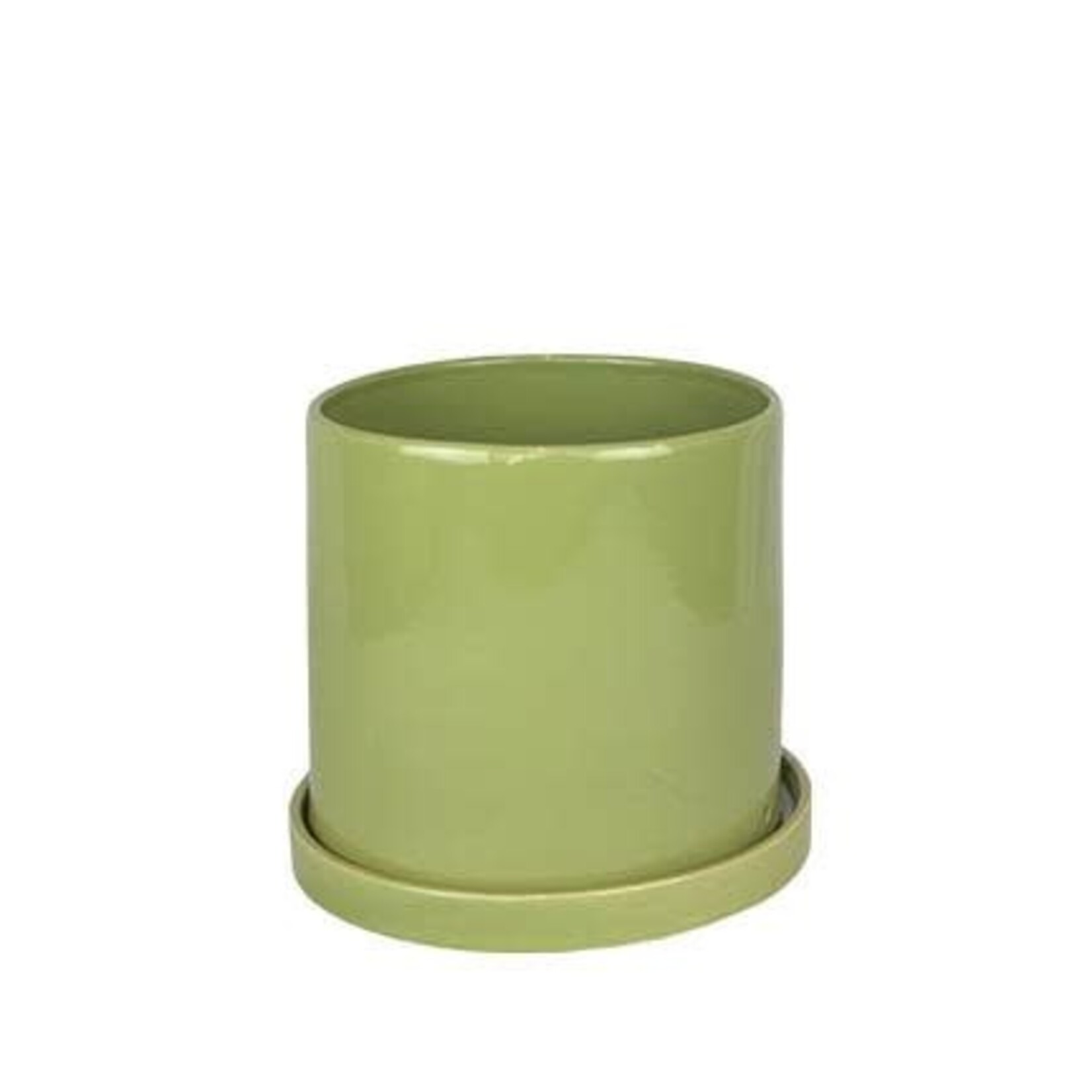 Pot, Capri Green w/ Saucer 9 in