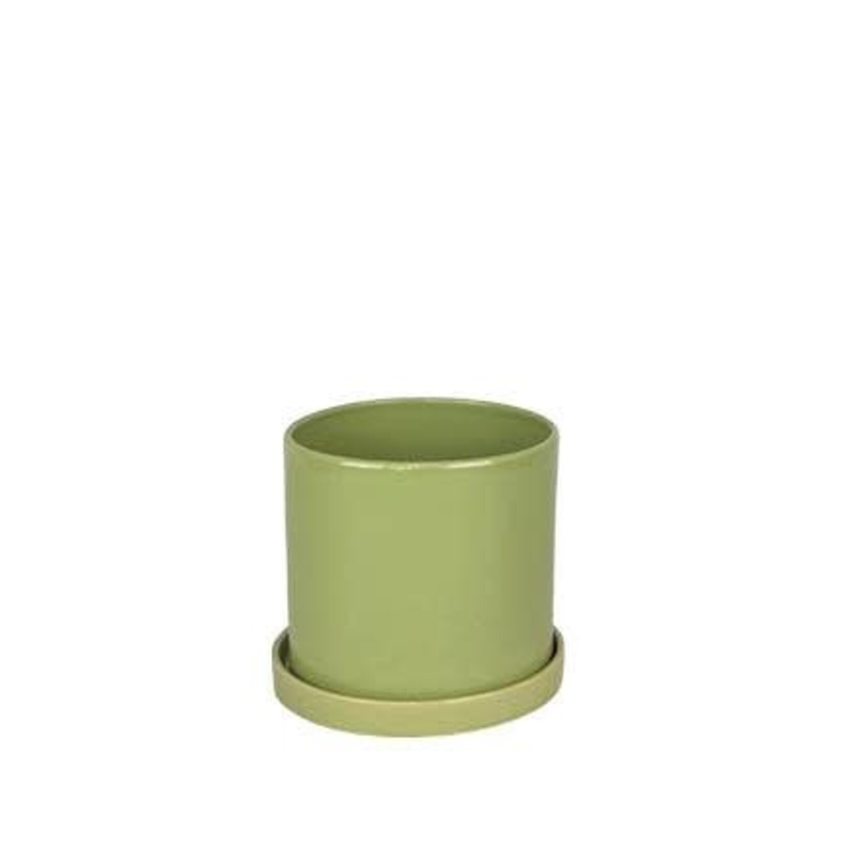 Pot, Capri Green w/ Saucer 7 in