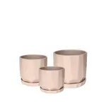 Pot, Cruz Pink Round w/ Saucer 7 in