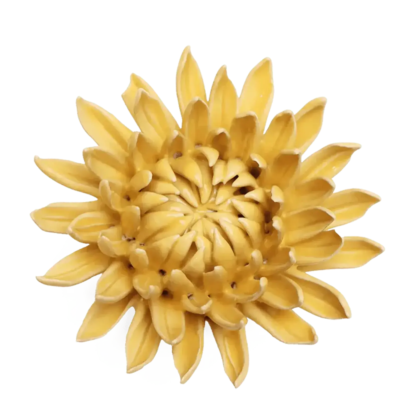 Ceramic Flower, Small Yellow Sarah Chrysanthemum
