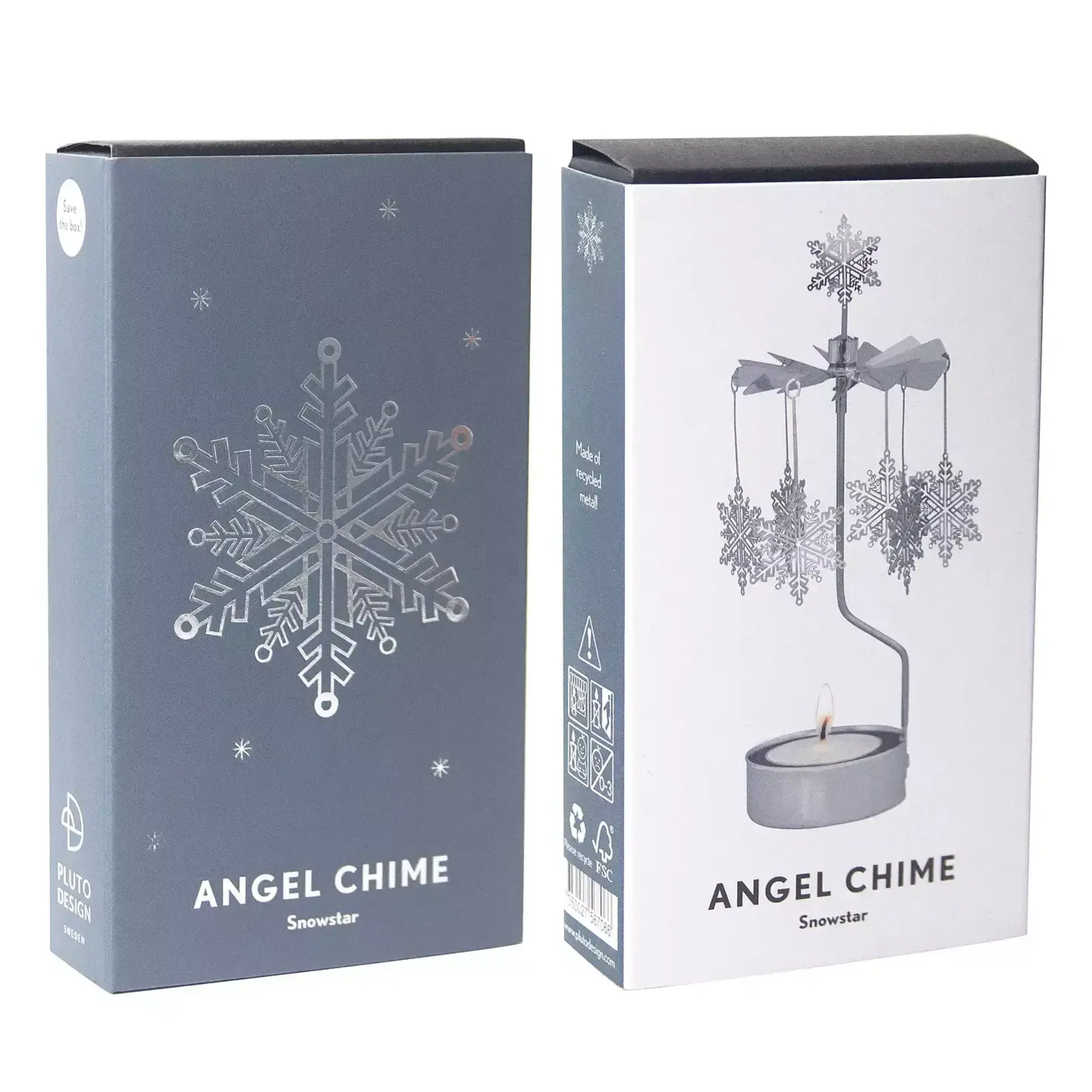 Swedish Candle Chime, Snowstar Silver