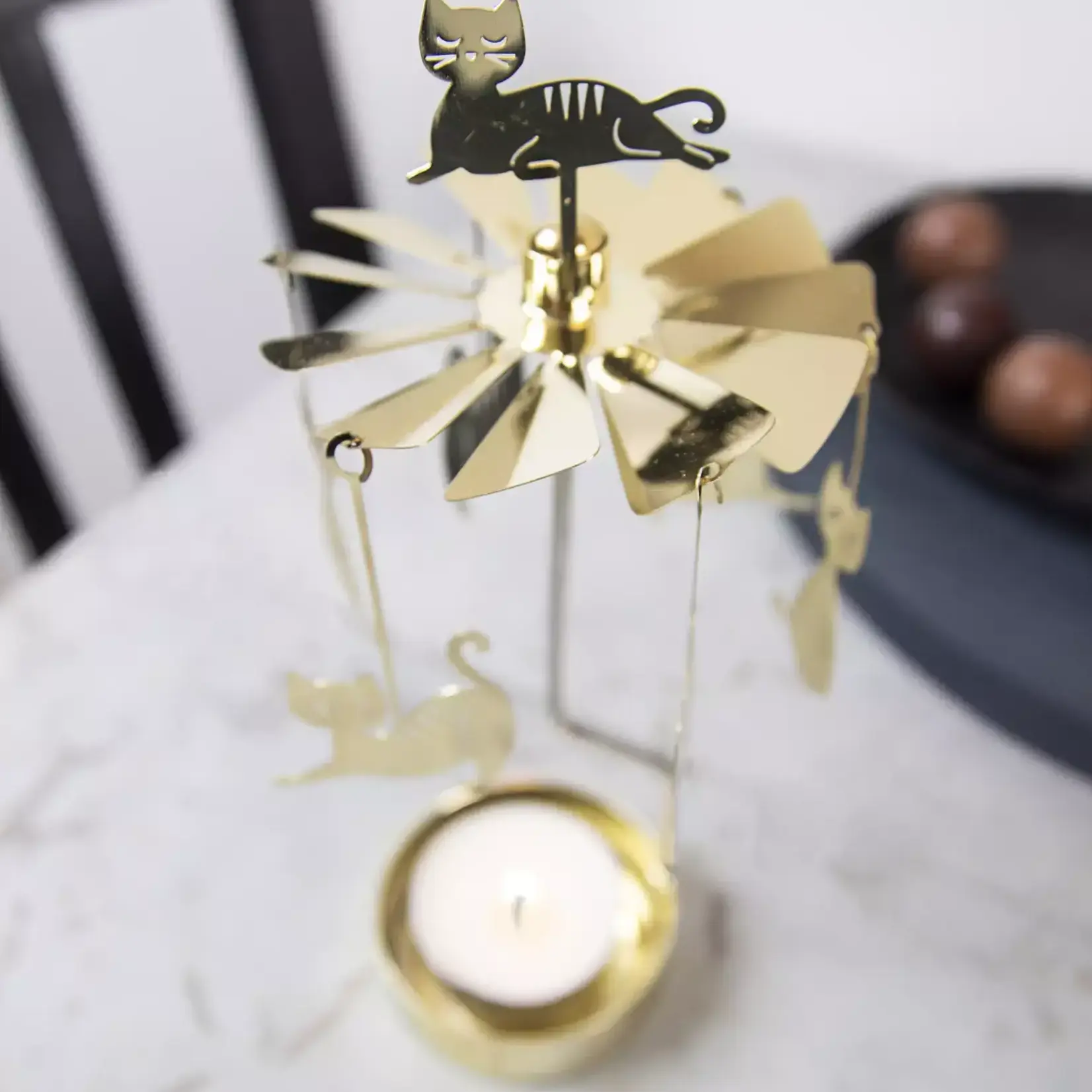 Swedish Candle Chime, Cat Gold