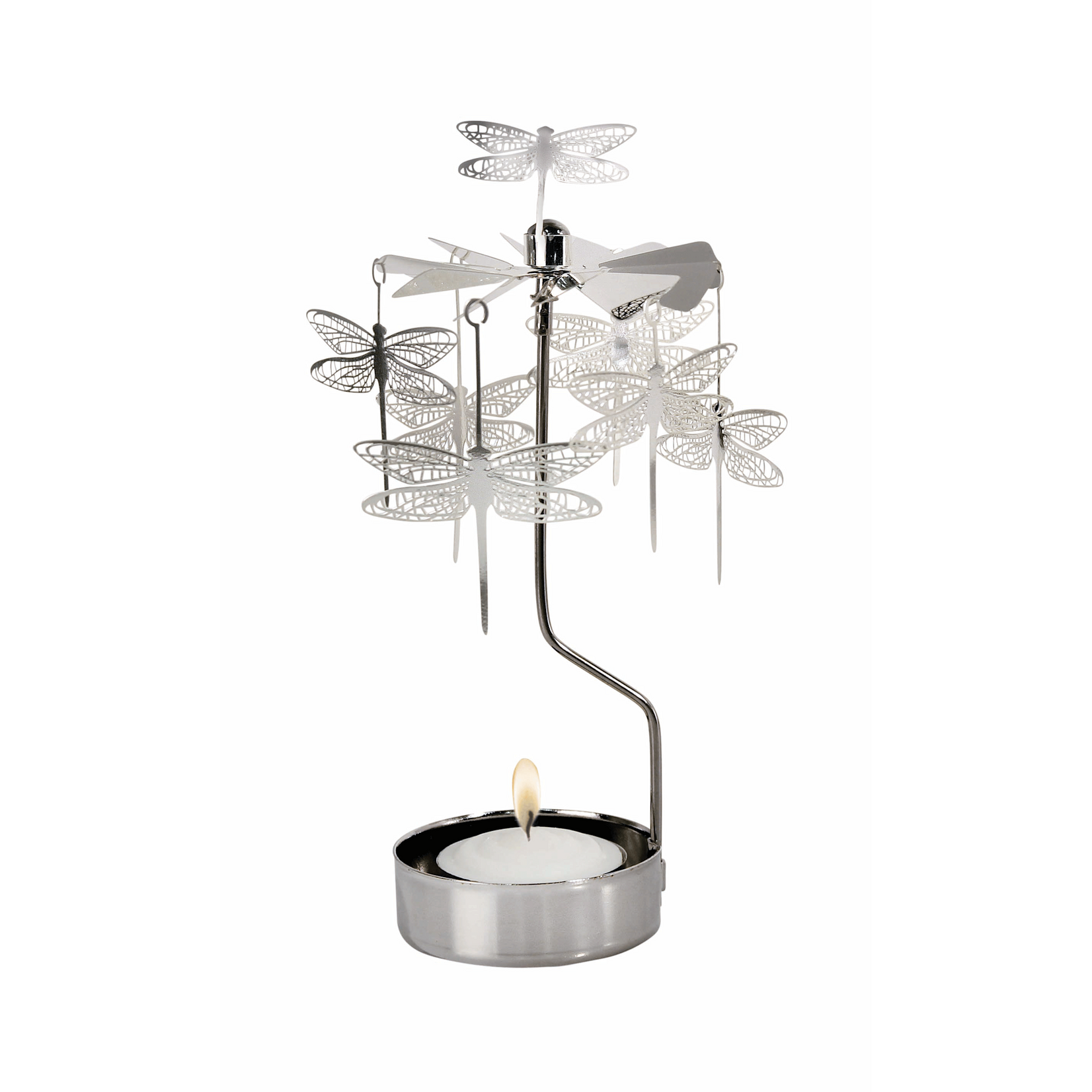 Swedish Candle Chime, Dragonfly Silver