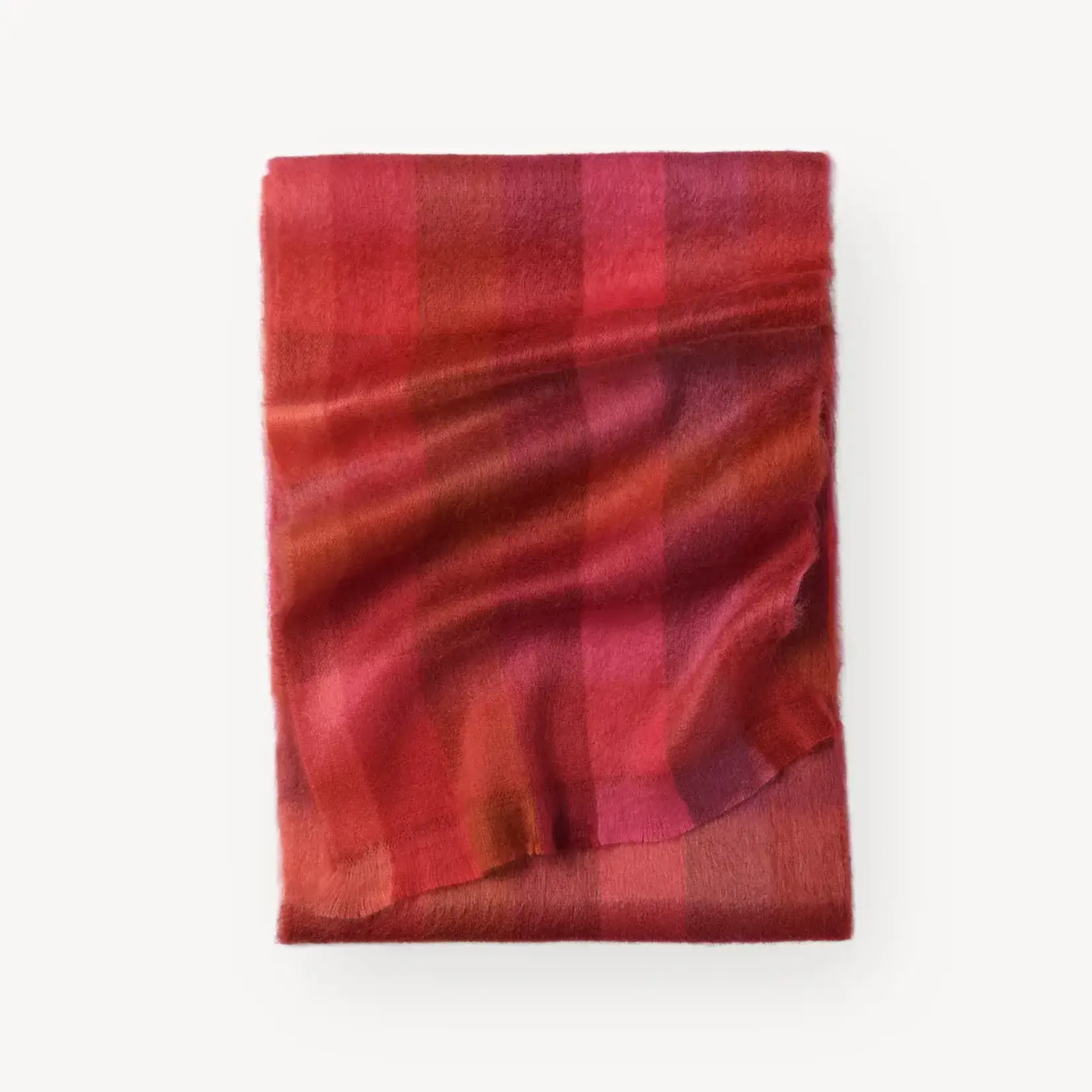 Scarf, Alpaca Red Check