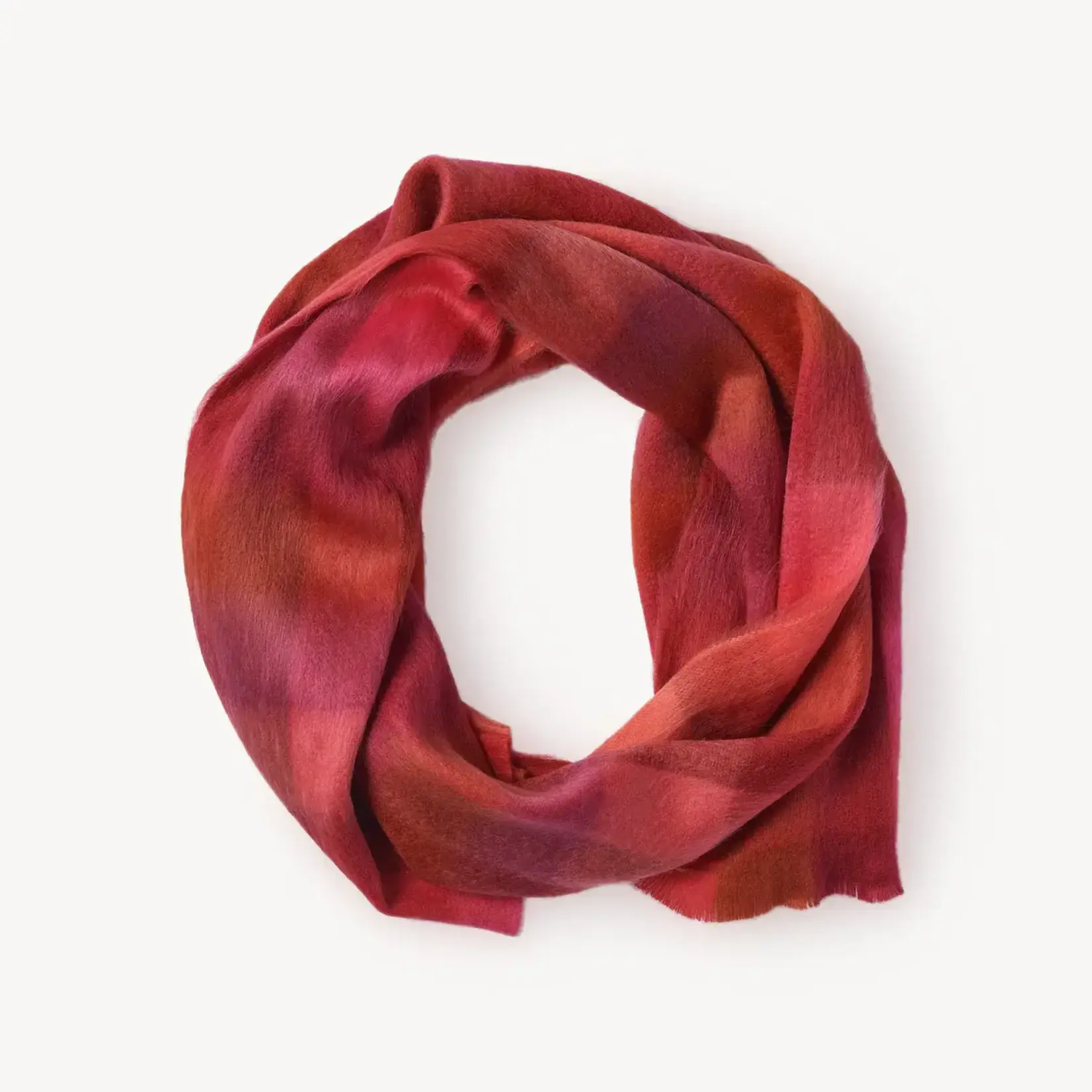 Scarf, Alpaca Red Check