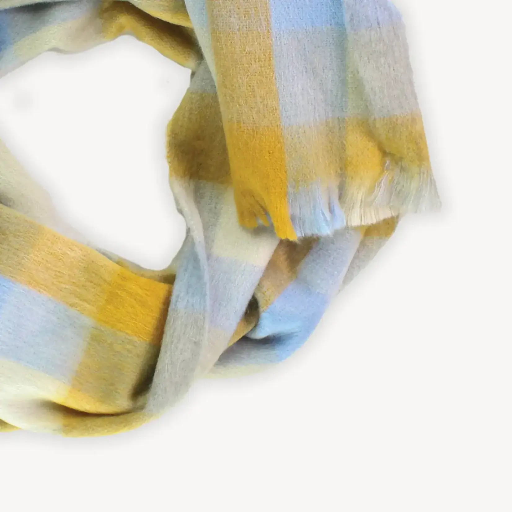 Scarf, Alpaca Gold/Blue Check