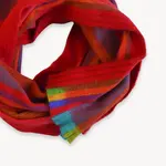 Scarf, Alpaca Crimson Multi Stripe