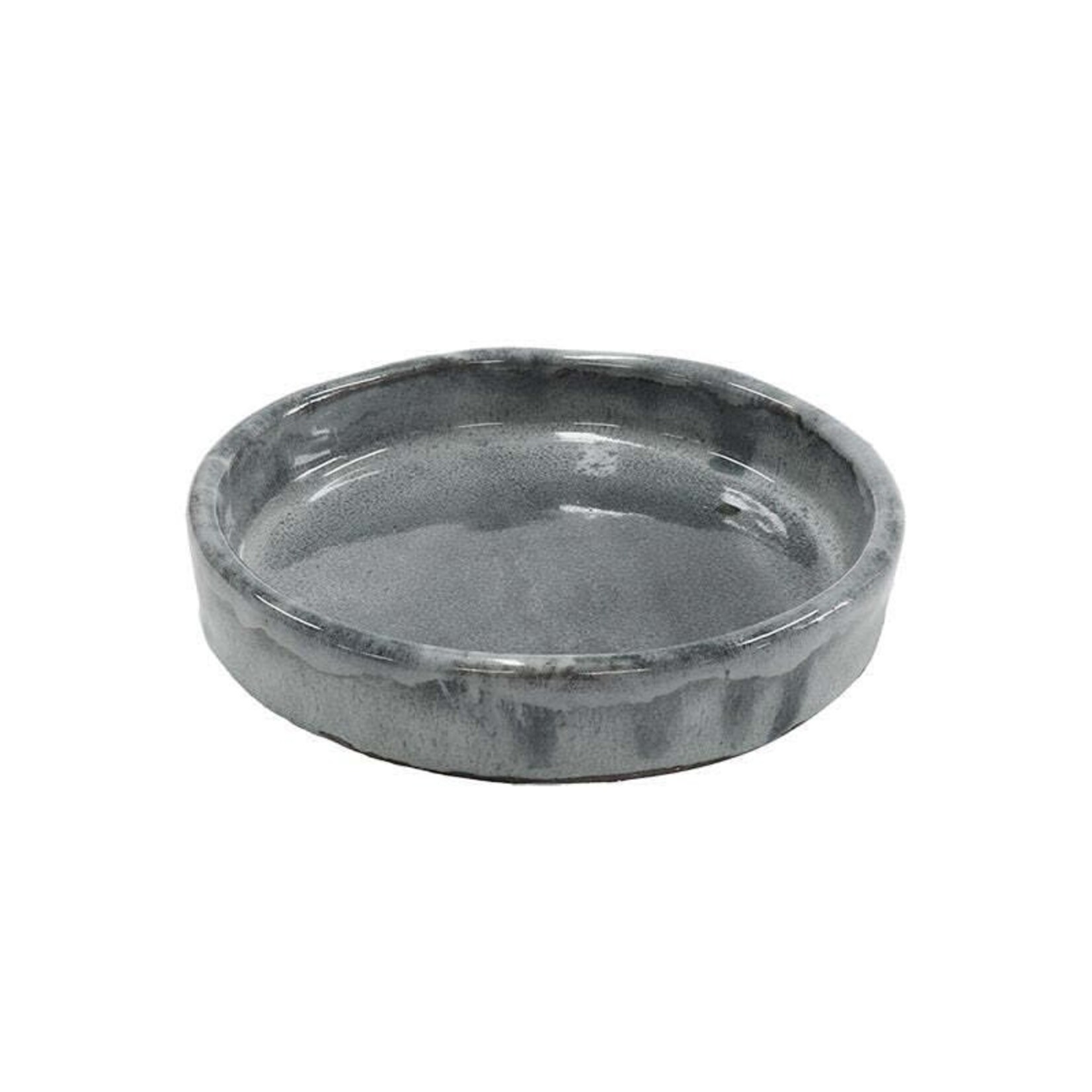 Saucer, Glazed Grey 6 in
