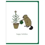 Dogwood Press Cards, Holiday Beaver