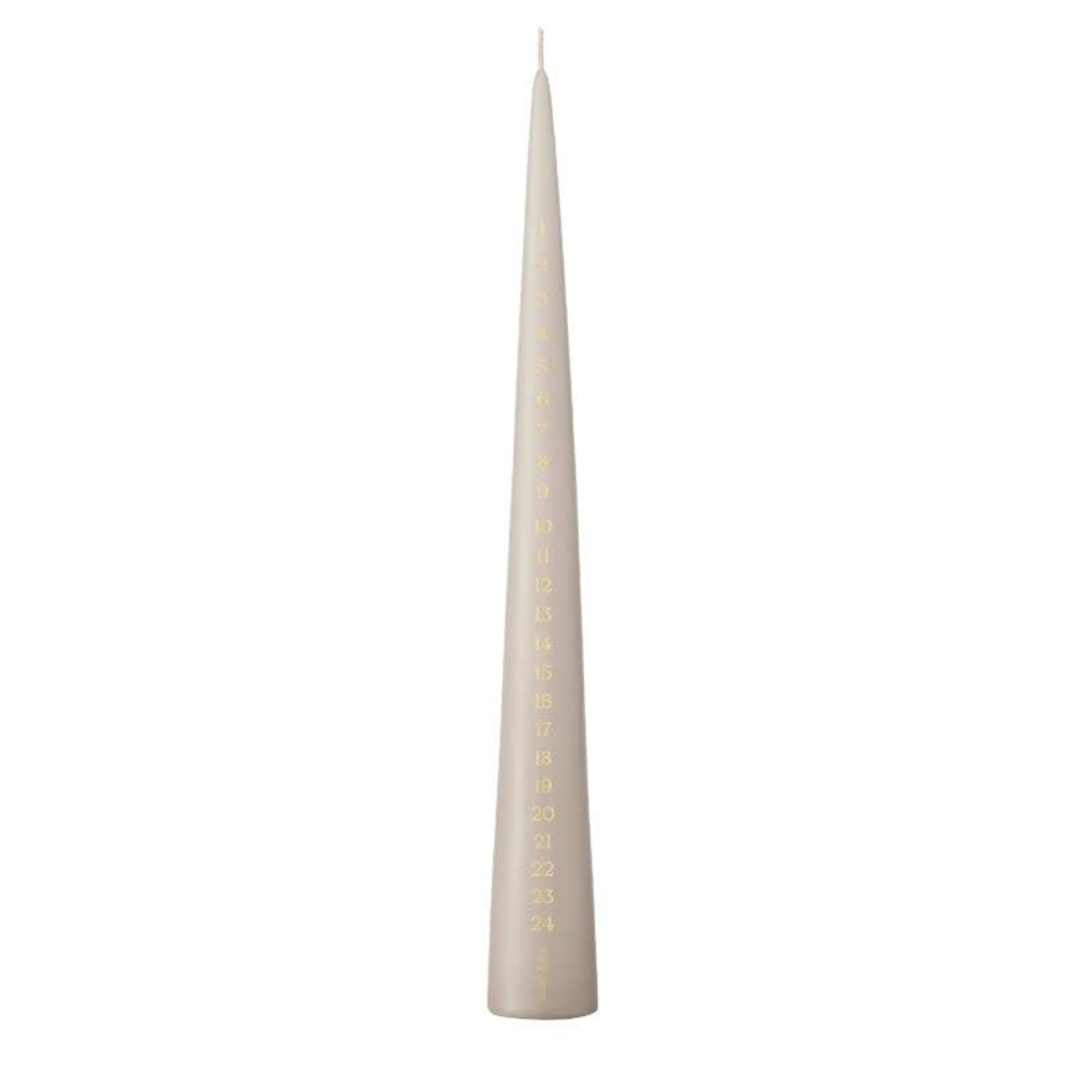 Candle, Advent Calendar Conical Grey 34cm
