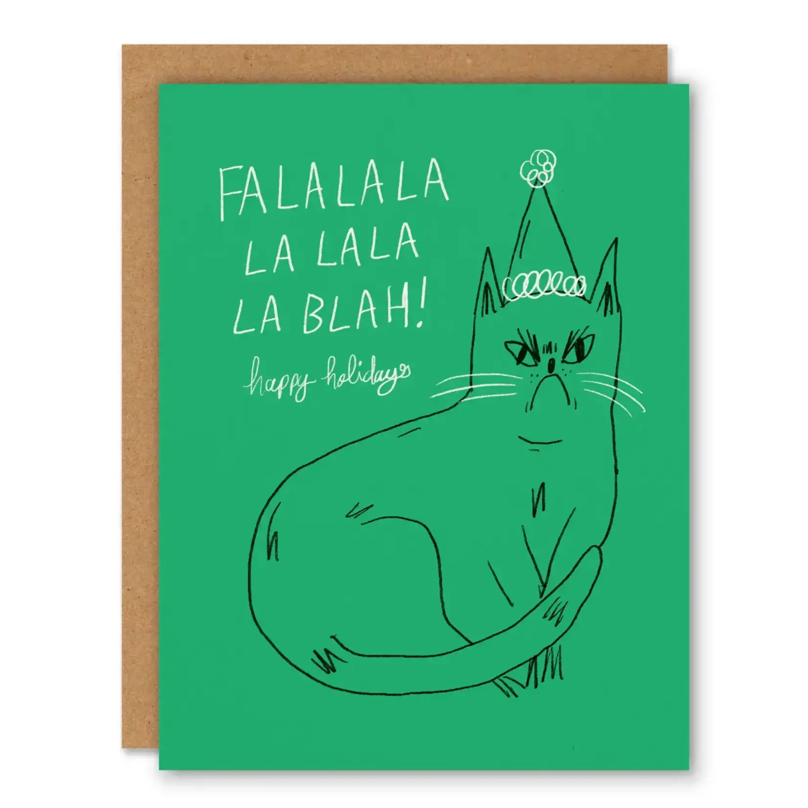Card, Fa la la la blah Snitty Kitty Holiday