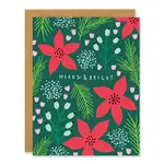 Card, Poinsettias