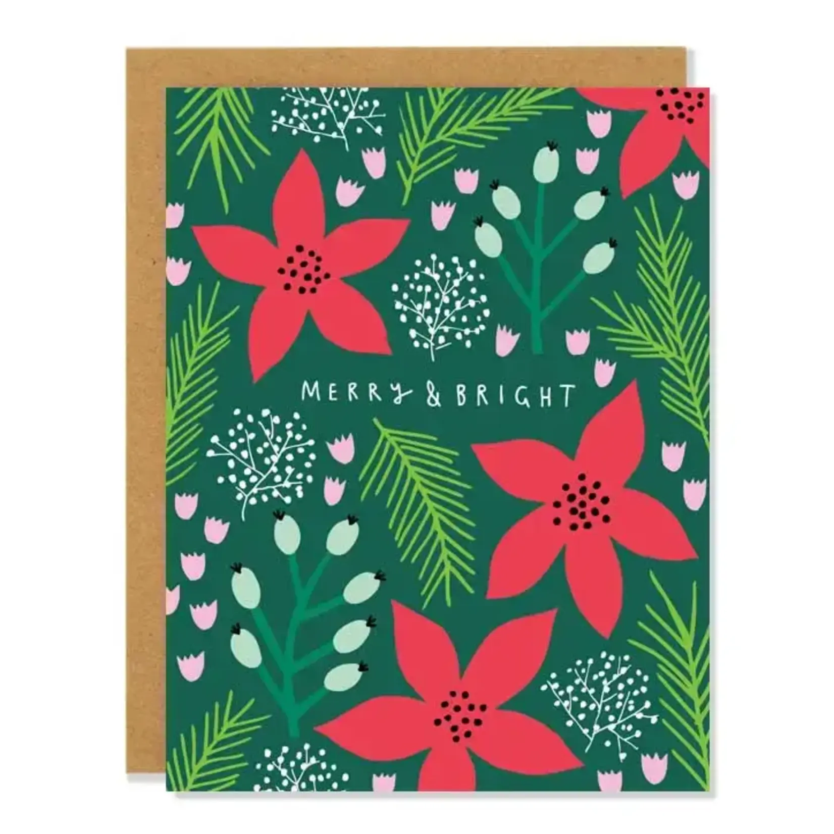 Card, Poinsettias