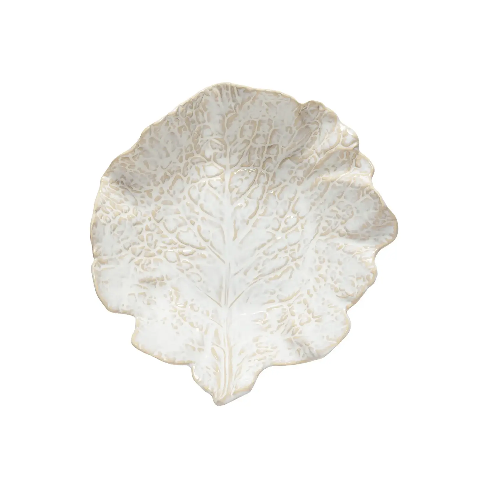 Plate, Silvina Fennel White Leaf Centrepiece