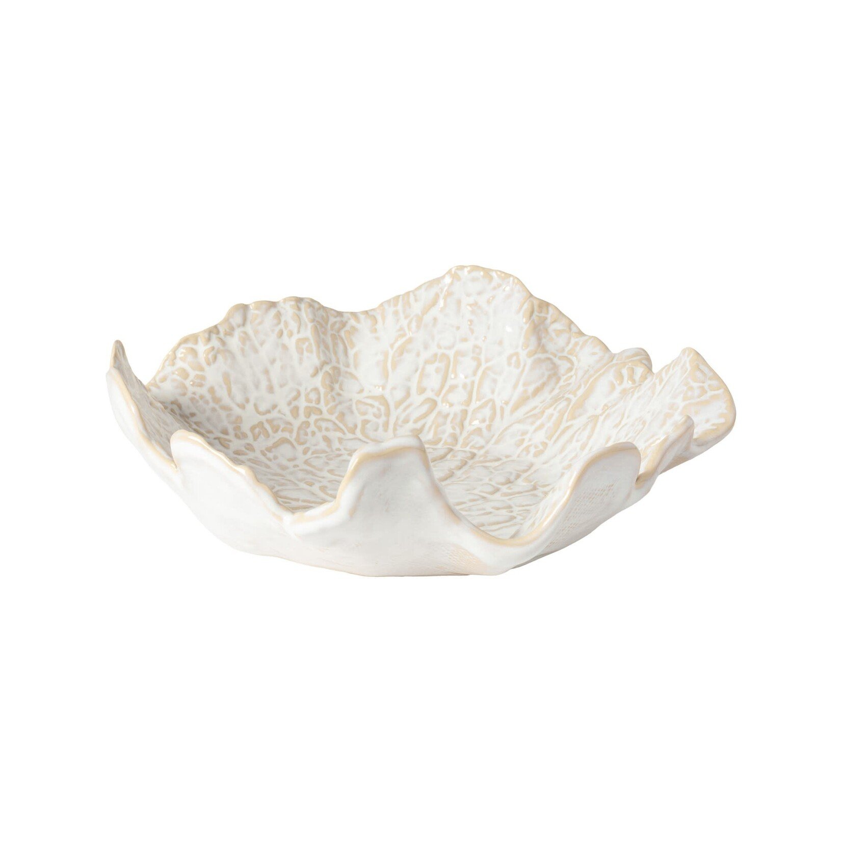 Plate, Silvina Fennel White Leaf Centrepiece