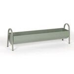 Planter, Trough Metal Green 18 in