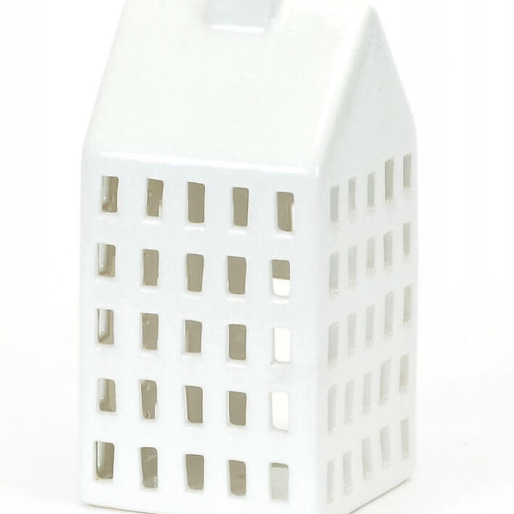 Candle Holder, House White 6.5 in